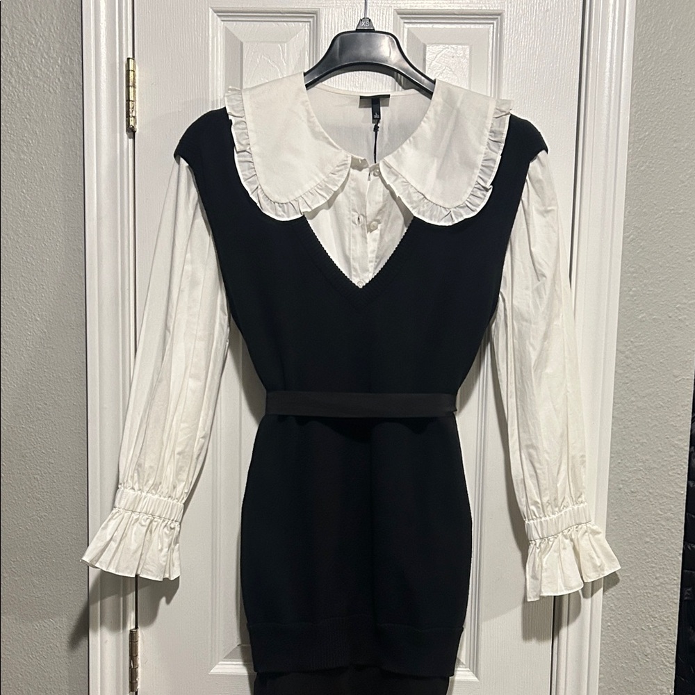 T By Alexander Wang cotton mid length silk dress